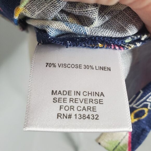 NEW MODCLOTH top‎ delightful demeanor linen short sleeve shirt M - Picture 6 of 11